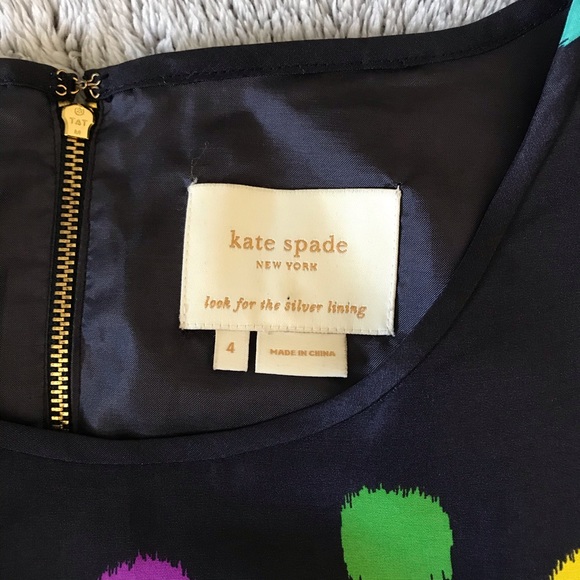 KATE SPADE Silk Belina Polka Dot Shift Dress 4 - Picture 7 of 16